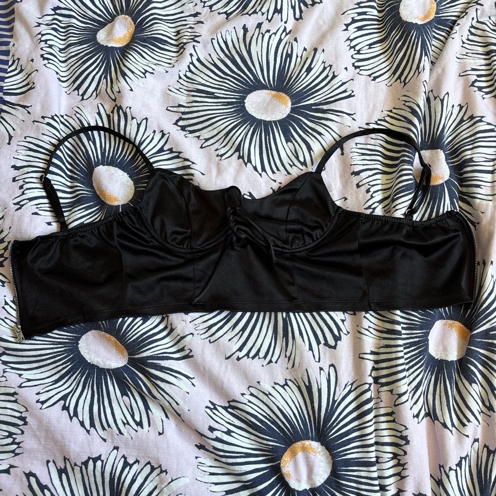 princess polly black satin top